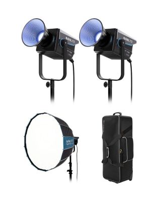 FC-720 750W RGBW LED 2-Light Kit, Bundle with Rapid 90 Parabolic Softbox and CB-06 Wheeled Hard Carrying Case