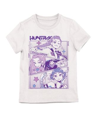 Girls Character Line Art Youth Short Sleeve Tee