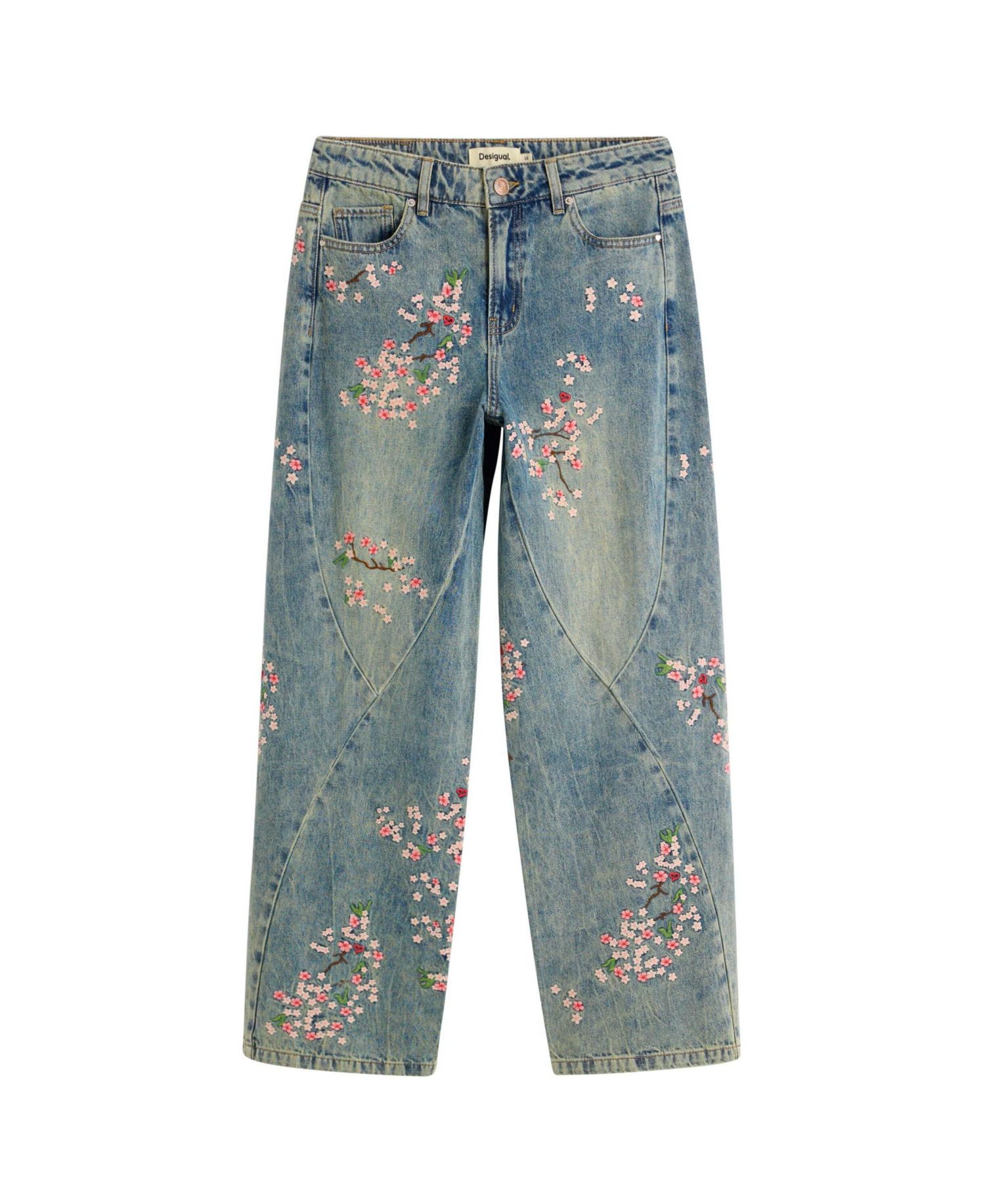 Women's Regular embroidered denim pants