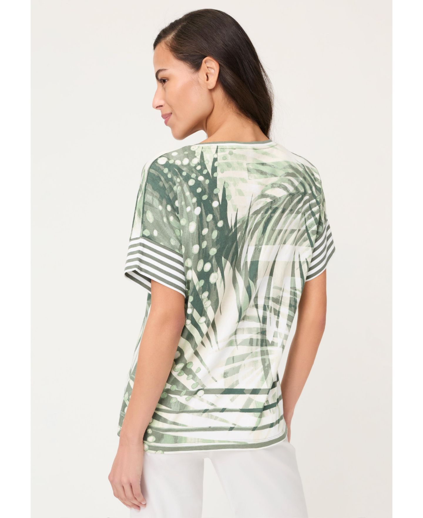 Женская футболка Olsen Abstract Palm Print — фото 4