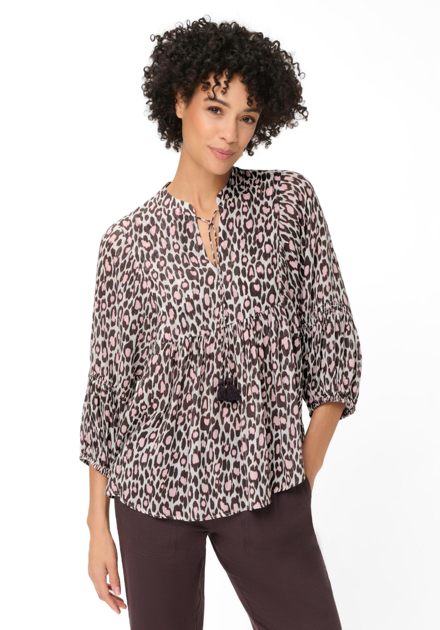 Women's Leopard Tunic Blouse