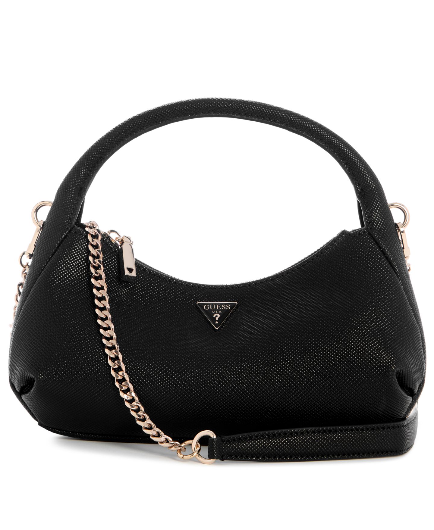 Женская сумка GUESS Gilda Small Top Handle Hobo Handbag, цвет: Чёрный — фото 1