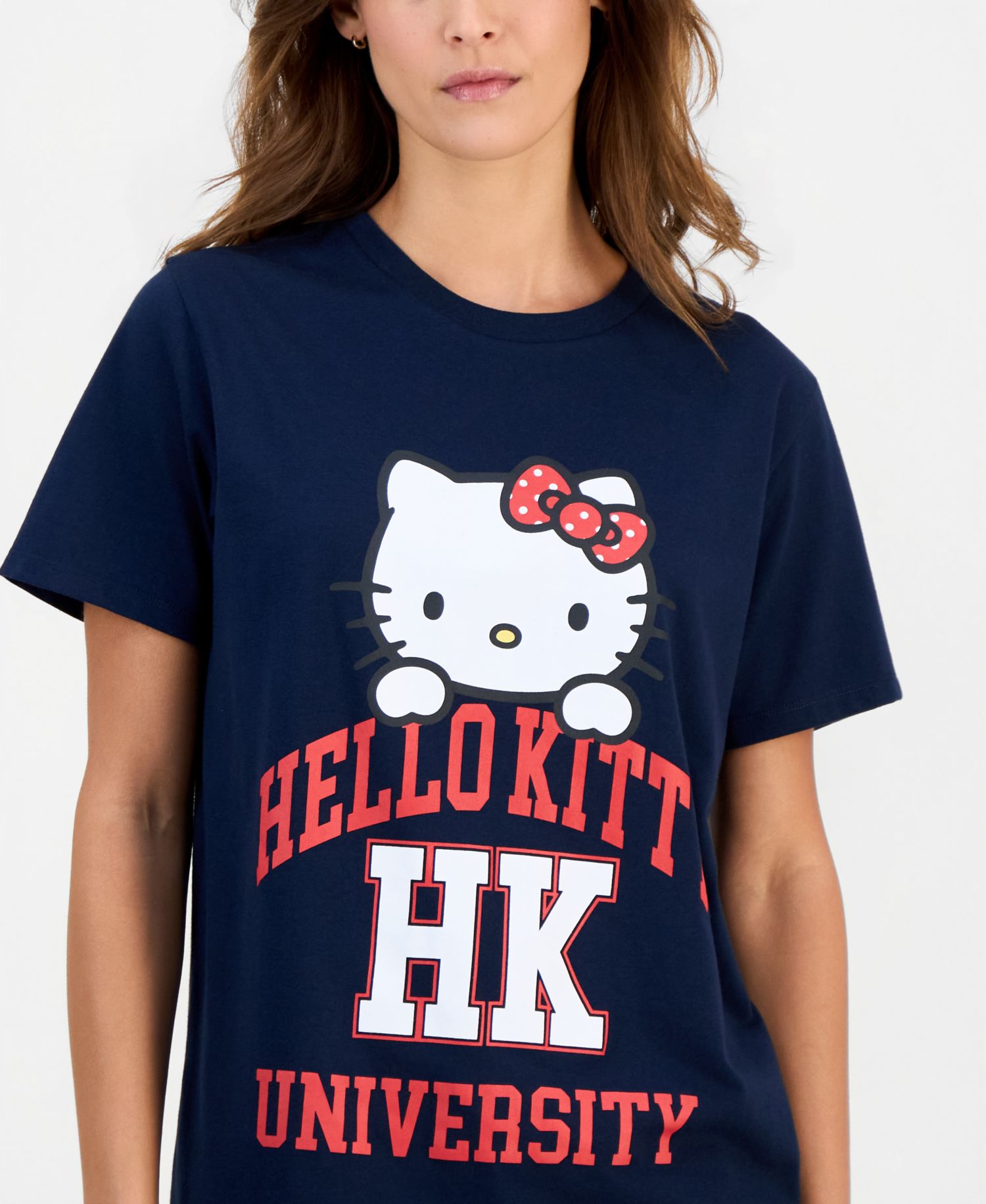 Juniors' Hello Kitty University Short-Sleeve T-Shirt
