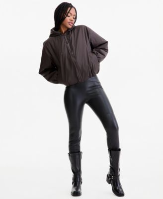 Women's Lohja Cropped-Hooded Bomber Jacket