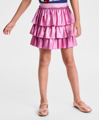 Girls' 5-14 Foil Ruffled Pull-On Skort