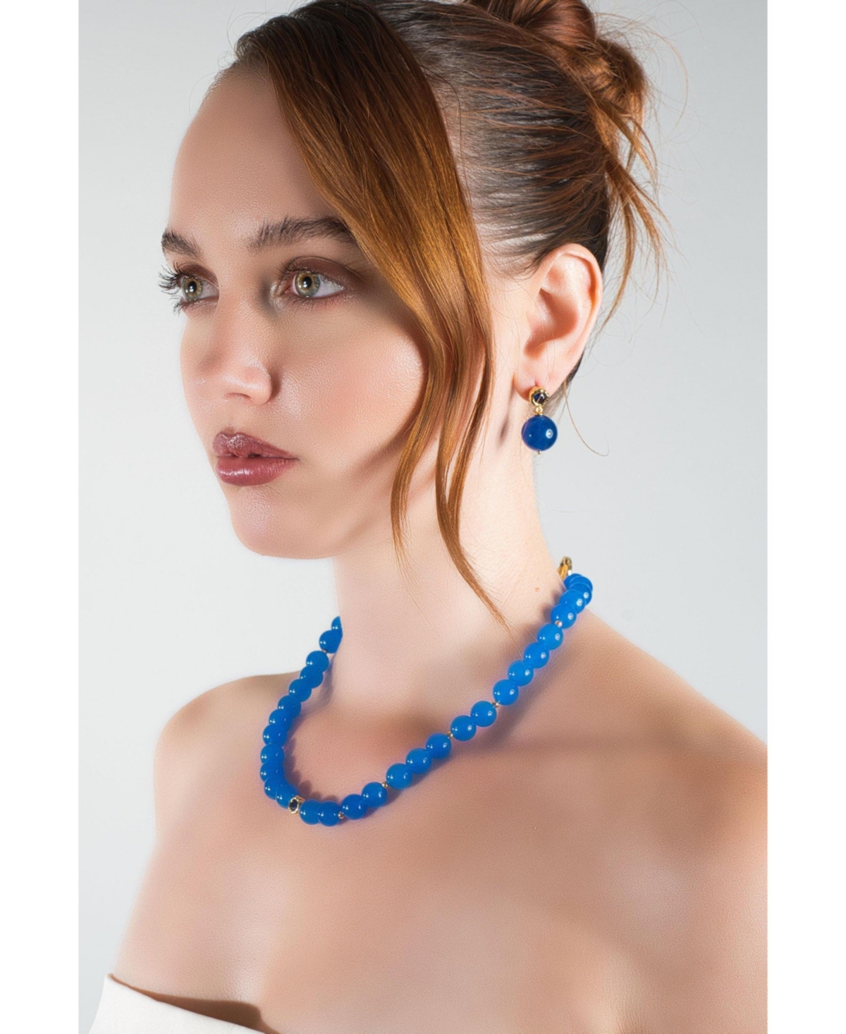 Classicharms Tia Royal Blue Chalcedony Drop Earrings
