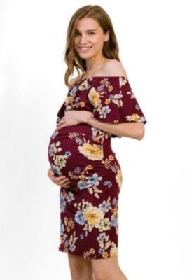 Red Maternity Body-Con Dresses | Macy's