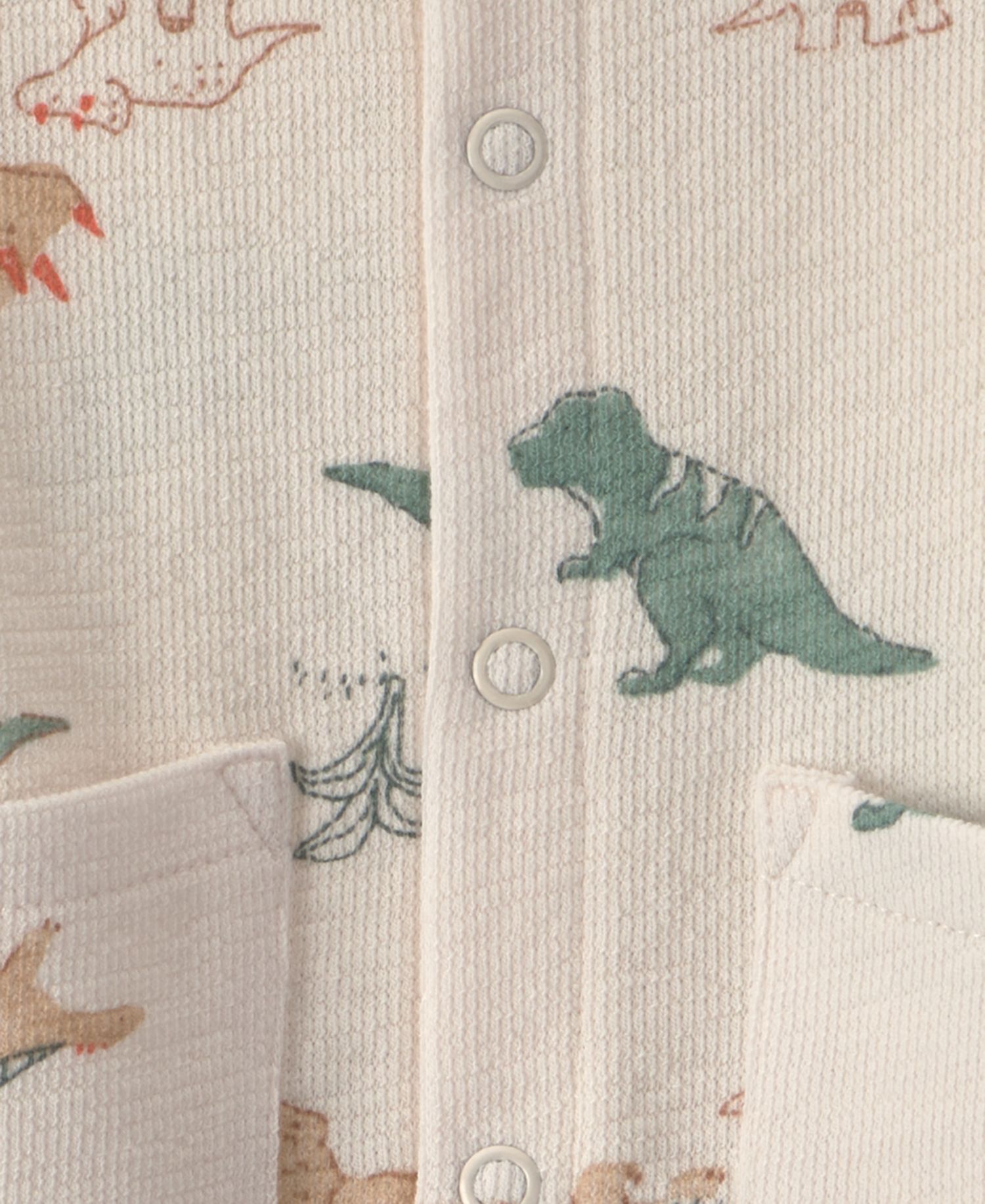 Baby Boys' Dinosaur Print Short-Sleeve Jumpsuit
