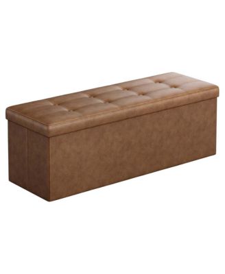 Modern 43 Inch Folding Storage Bench Ottoman for Home Use