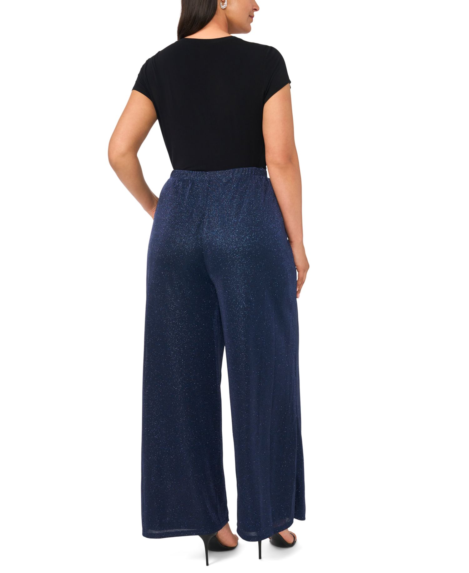 Plus Size Side Slit Cropped Pull-On Pants