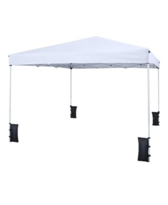 10 x 10 feet Pop-Up Canopy Tent with Carrying Bag, 4 Sandbags and 3-Level Height