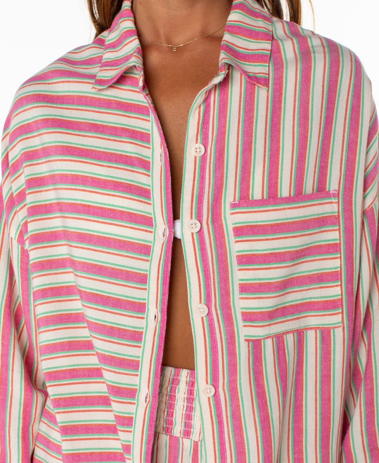 Women's Lets Get Away Striped Shirt