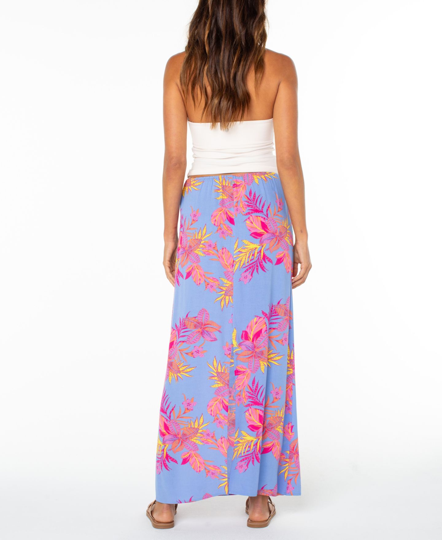 Женская юбка Roxy Iyla Floral Printed Maxi, цвет: Синий / Снежный — фото 3