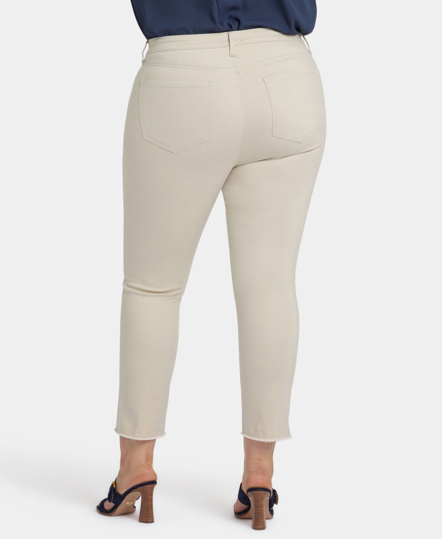 Plus Size Sheri Ankle Fray Hem Jeans with Lift Tuck Technology