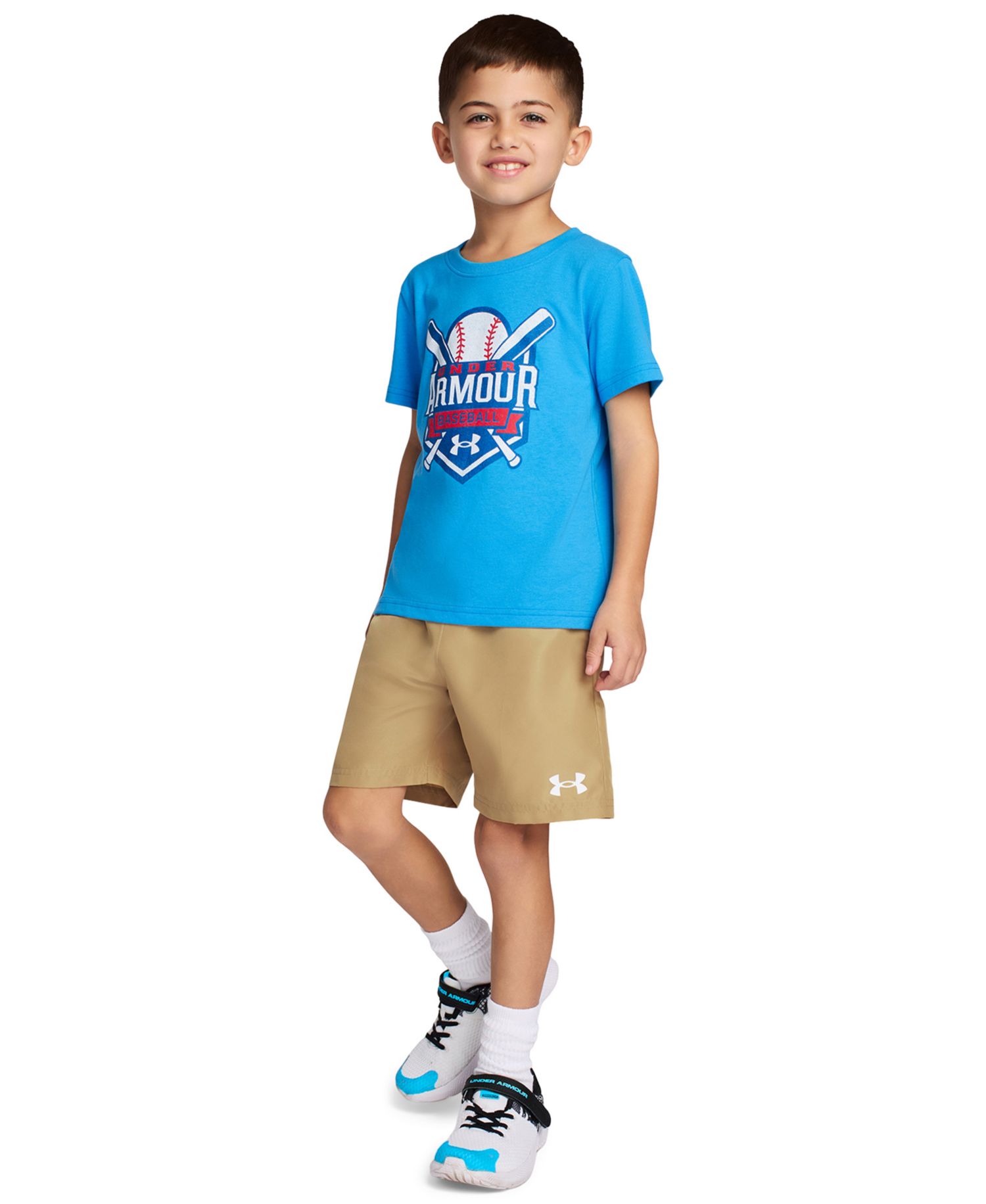 Boys' 2T-7 Crewneck T-Shirt and Woven Shorts, 2-Piece Set
