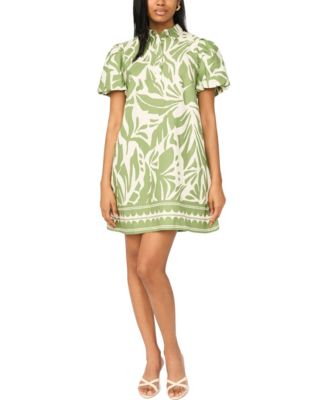 Petite Collared Neck Mini Shift Dress