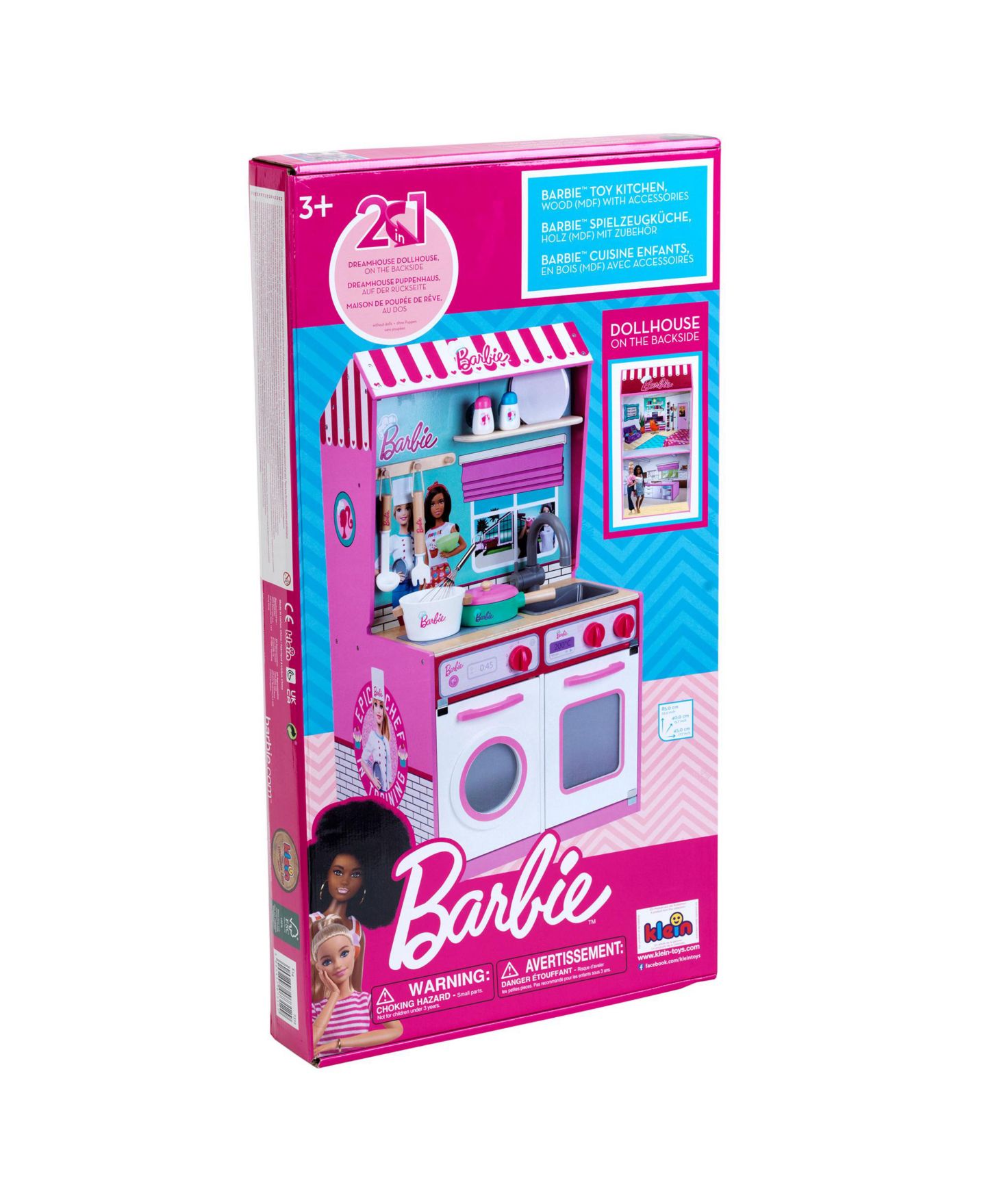 Деревянно-металлическая игрушечная кухня и кукольный домик Barbie Theo Klein 2-в-1 — фото 9