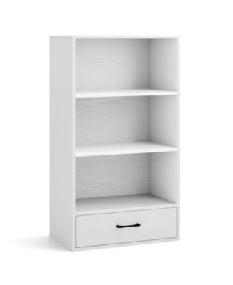 4-Tier Storage Bookcase with Drawer and Anti-Toppling Kit, 24 x 15 x 42.5