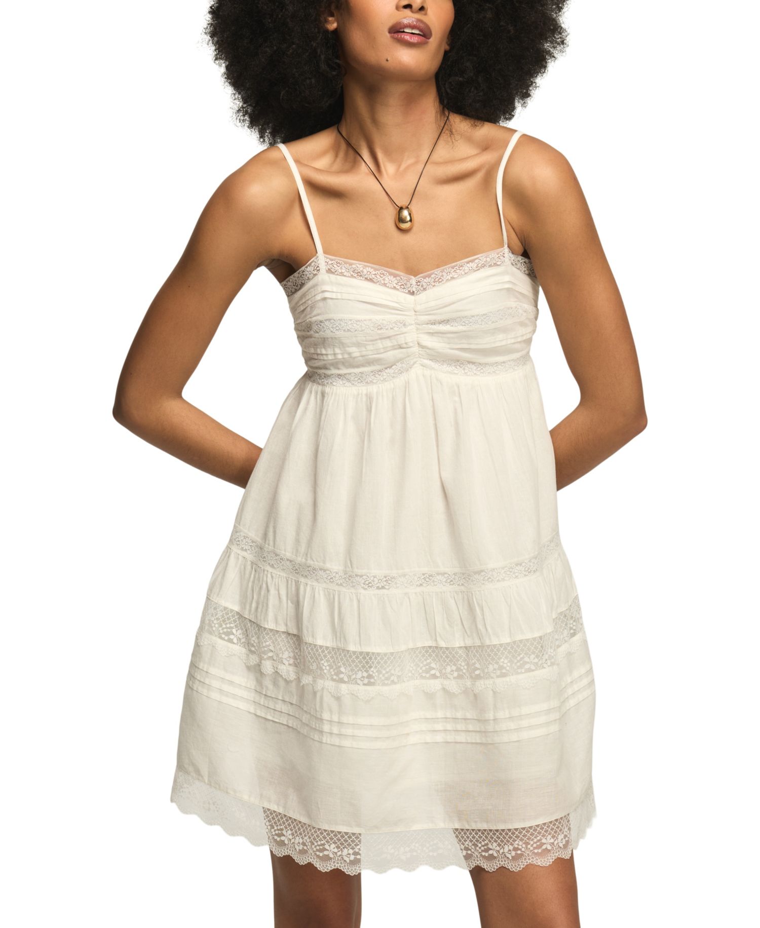 Women's Sleeveless Trim Mix Mini Dress