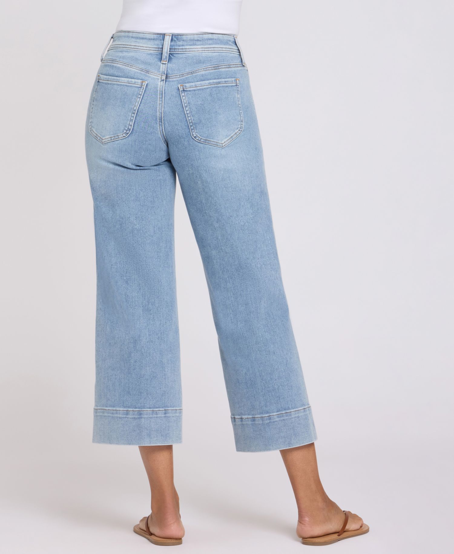 Petite Teresa Wide-Leg Ankle Jeans with Lift Tuck Technology