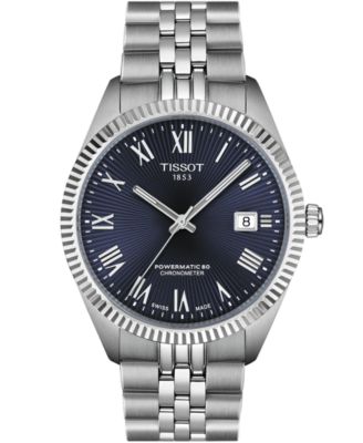 Tissot Mens Ballade Power Silver Stainless Steel Bracelet Watch 39mm - Blue 1100$