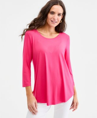 Women's 3/4-Sleeve Scoop Neck Top