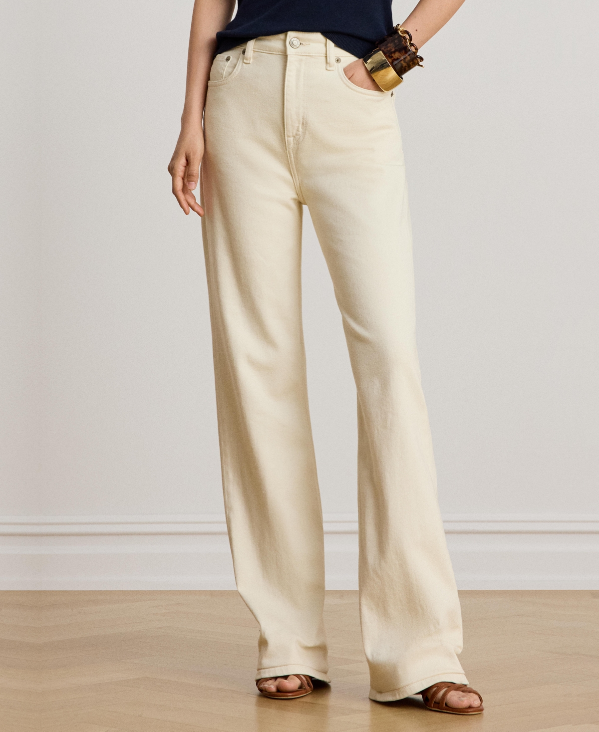 Lauren Ralph Women's High-Rise Straight Leg Denim Jeans