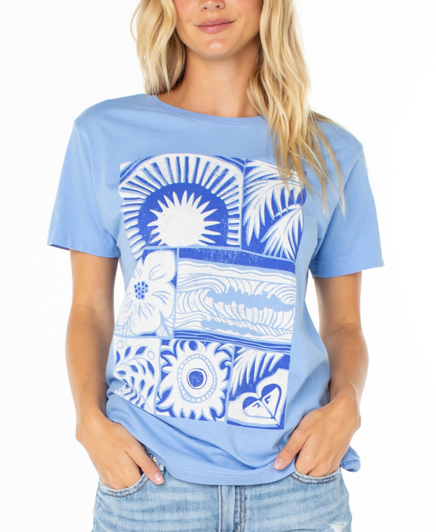 Women's Beach Things Graphic Crewneck Top