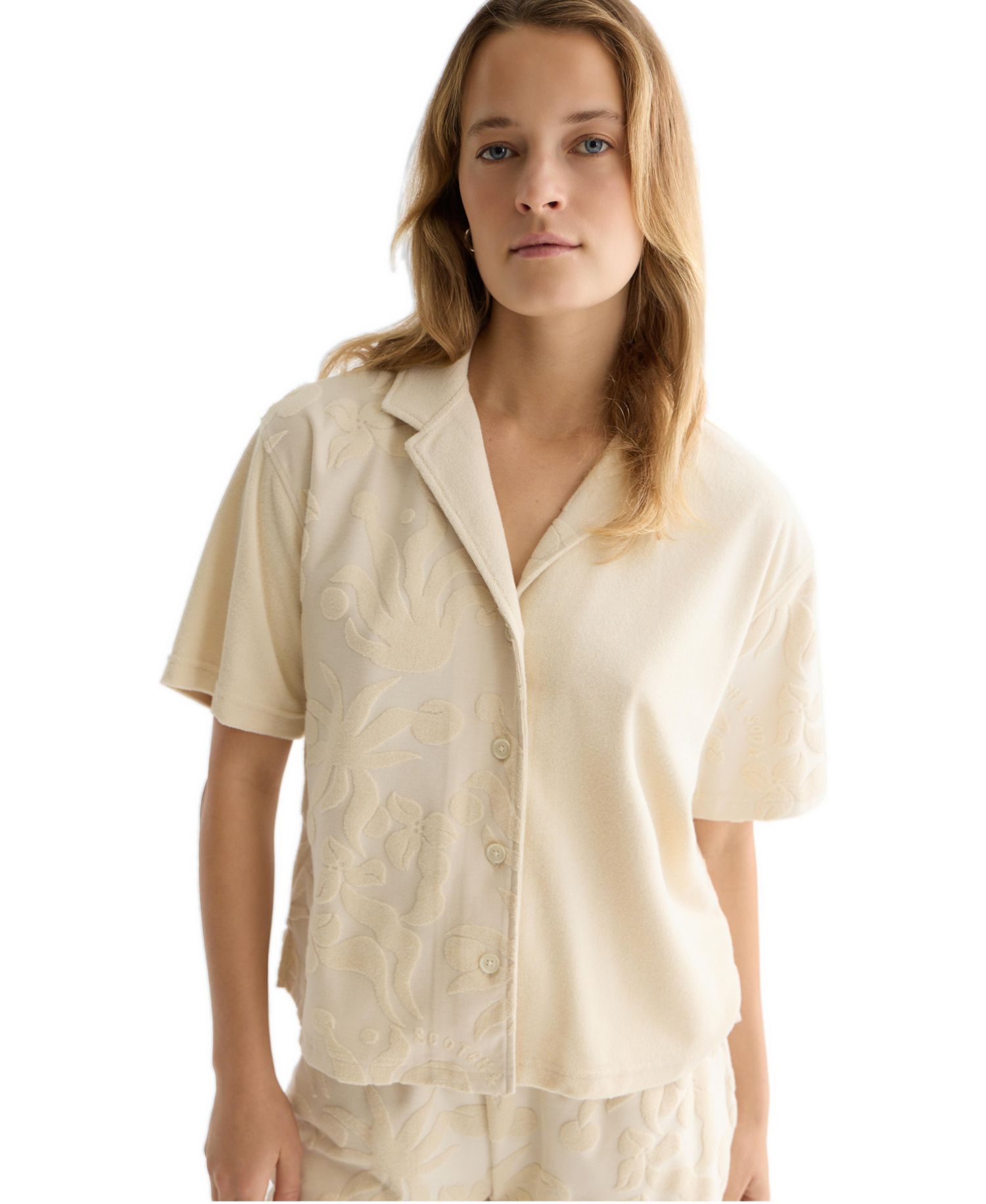 Women's Towelling Short Sleeved Shirt