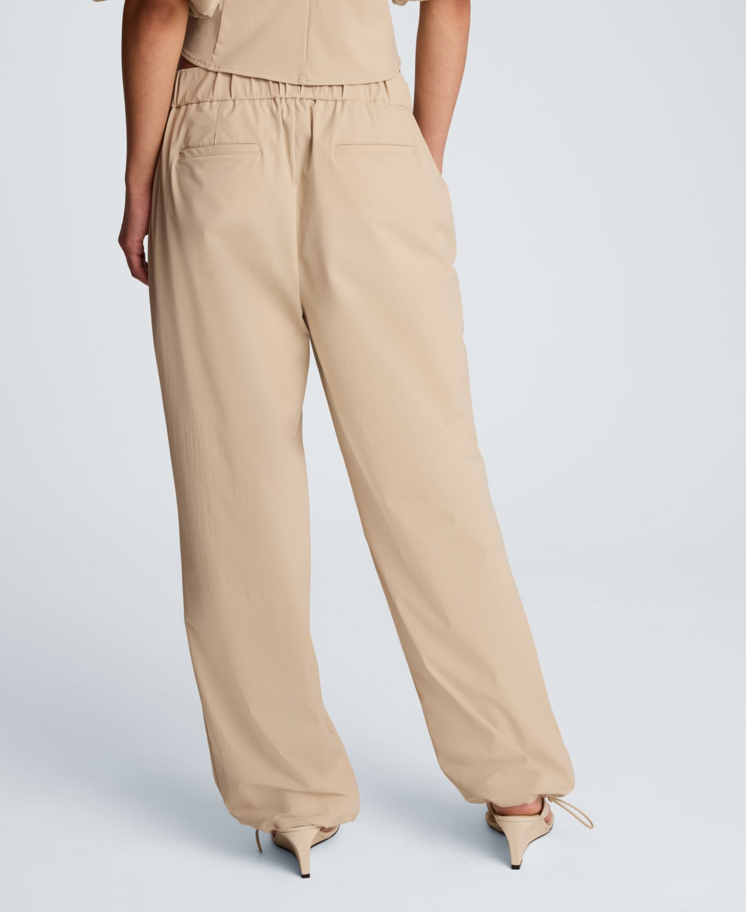 Women's Pull-On Wide-Leg Bungee Hem Pants