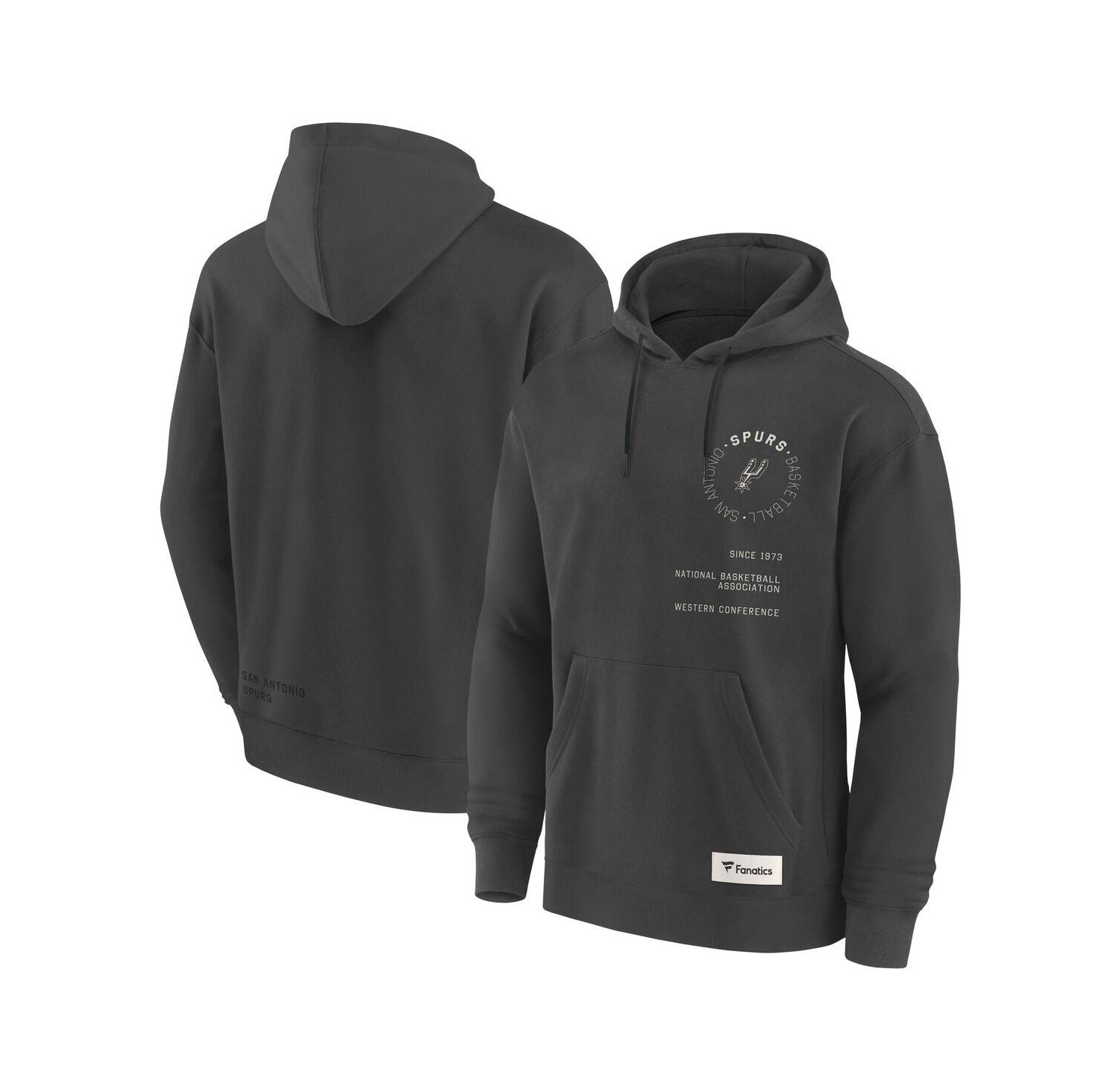 Men's Gray San Antonio Spurs Future Ground Info Elements Premium Pullover Hoodie