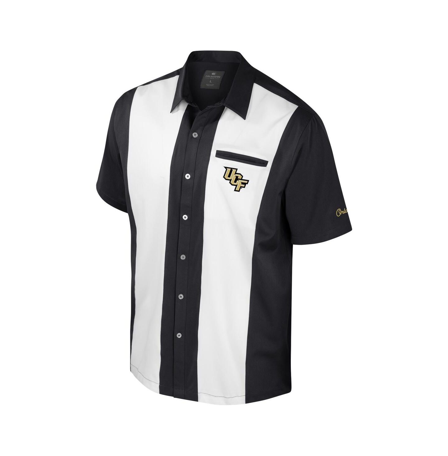 Мужская рубашка Colosseum Black UCF Knights Strike Bowling Button-Up — фото 2