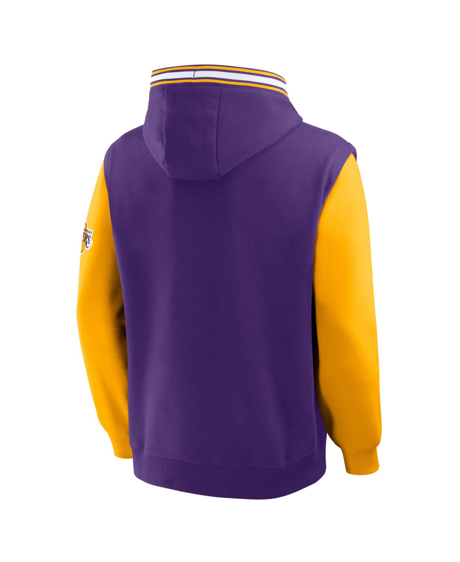 Men's Purple/Gold Los Angeles Lakers Half Court Shot Clock Fastbreak Hoodie