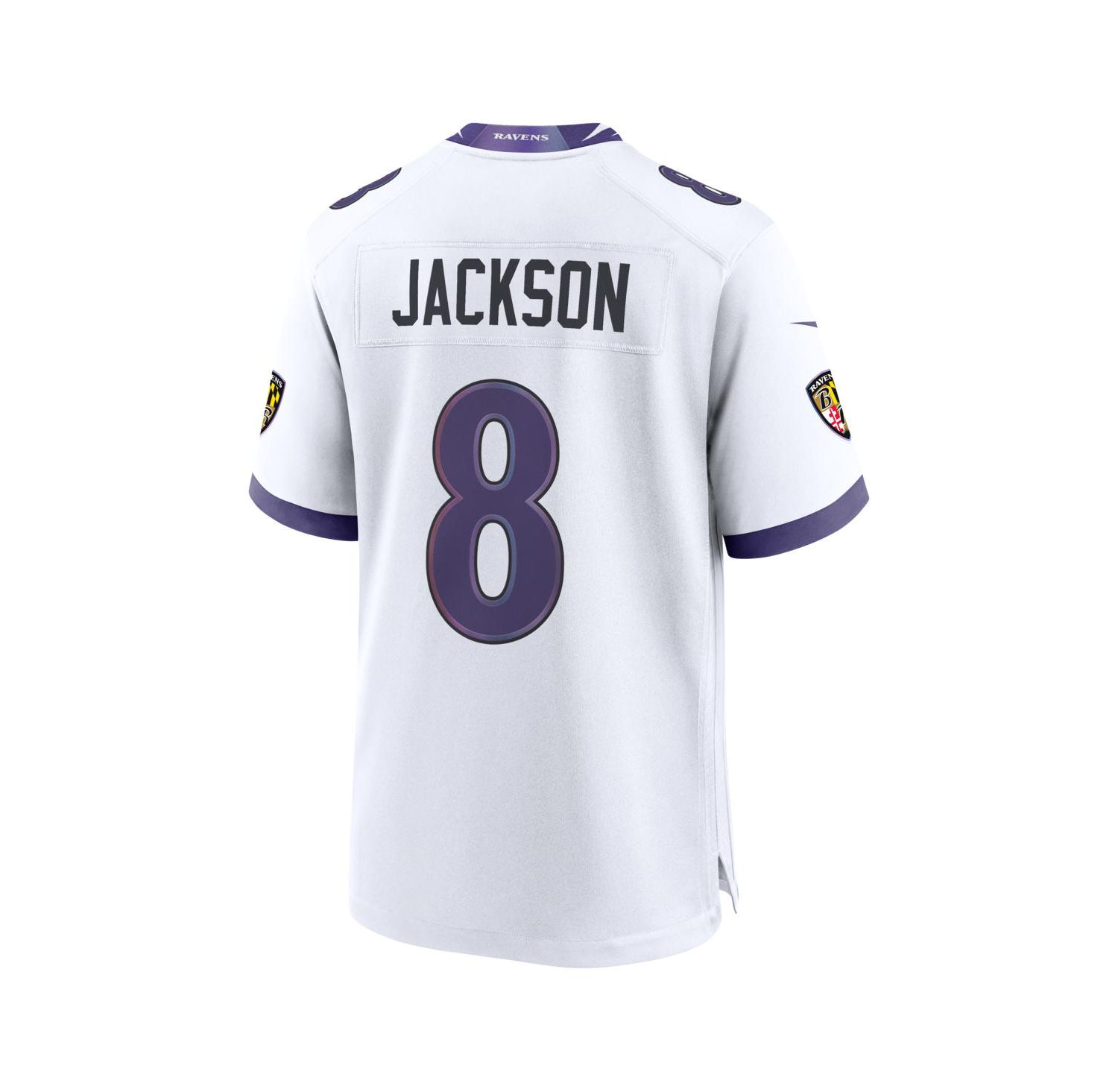 Men's Lamar Jackson White Baltimore Ravens Game Jersey