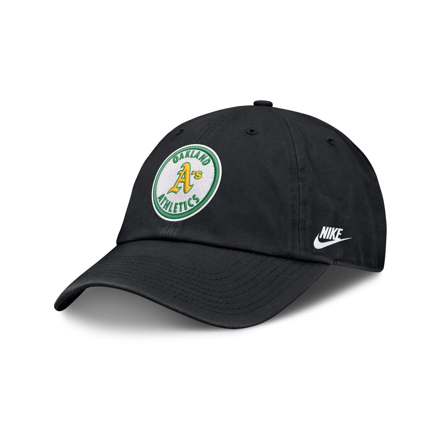 Men's Black Oakland Athletics Cooperstown Collection Club Adjustable Hat
