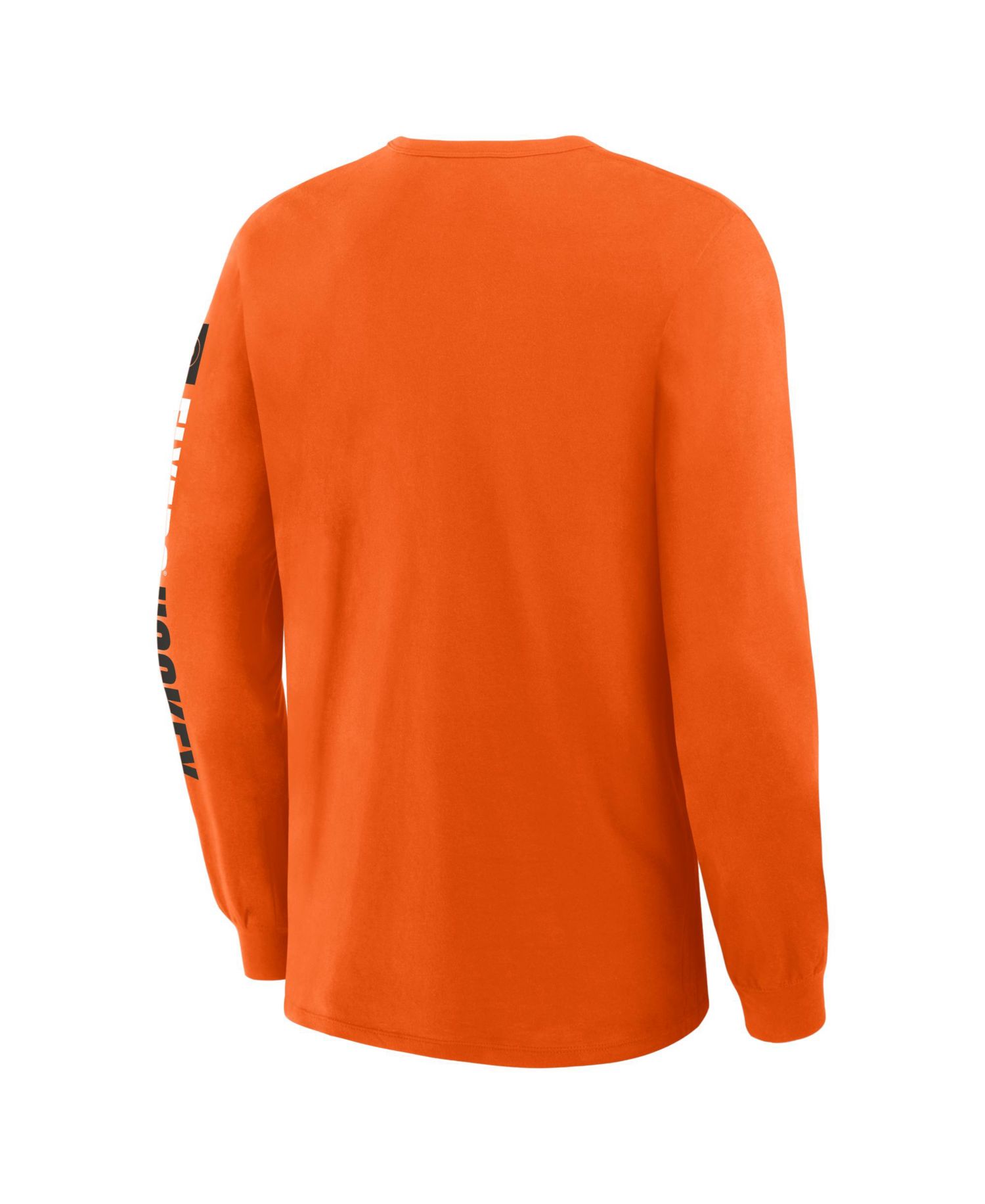 Men's Orange Philadelphia Flyers Goal Crease Legacy Long Sleeve T-Shirt