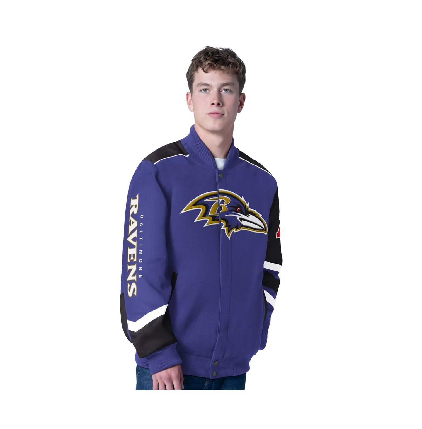 Мужская куртка G-III Sports by Carl Banks Purple Baltimore Ravens Prime Time Full-Zip Racing — фото 1
