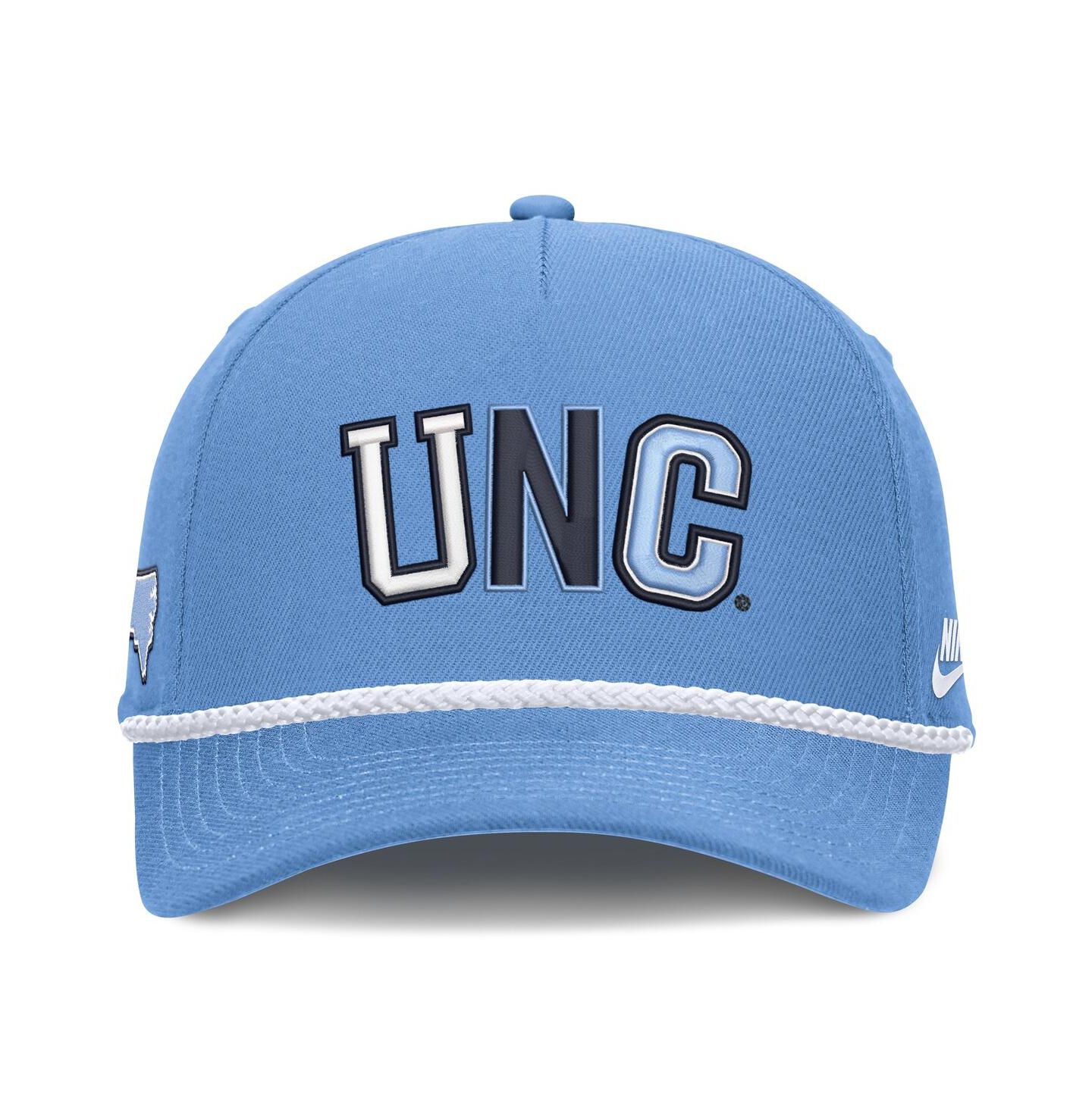Головные уборы Nike Light Blue North Carolina Tar Heels 2026 Basketball Refresh 5-Panel Rope Rise Hat — фото 2