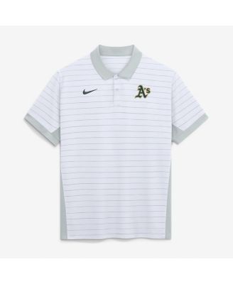 Men's White Athletics Authentic Collection Striped Victory Dri-FIT Polo Shirt