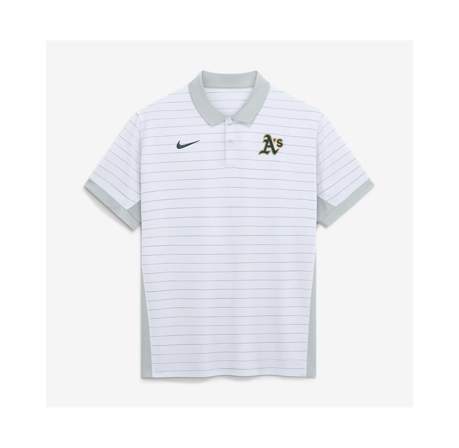 Men's White Athletics Authentic Collection Striped Victory Dri-FIT Polo Shirt
