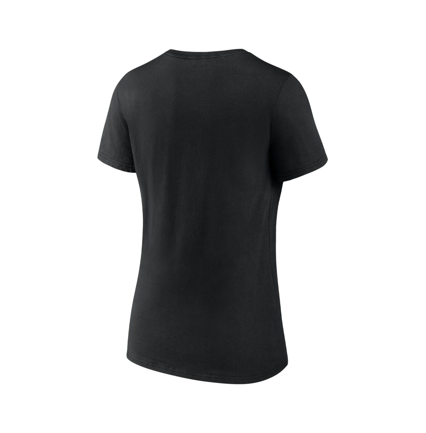 Женская футболка Logo Athletic Black Boston Bruins Arch Victory V-Neck — фото 3