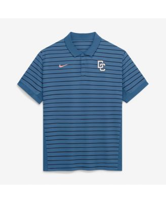 Men's Blue/Black Washington Nationals Authentic Collection City Connect Striped Victory Dri-FIT Polo Shirt