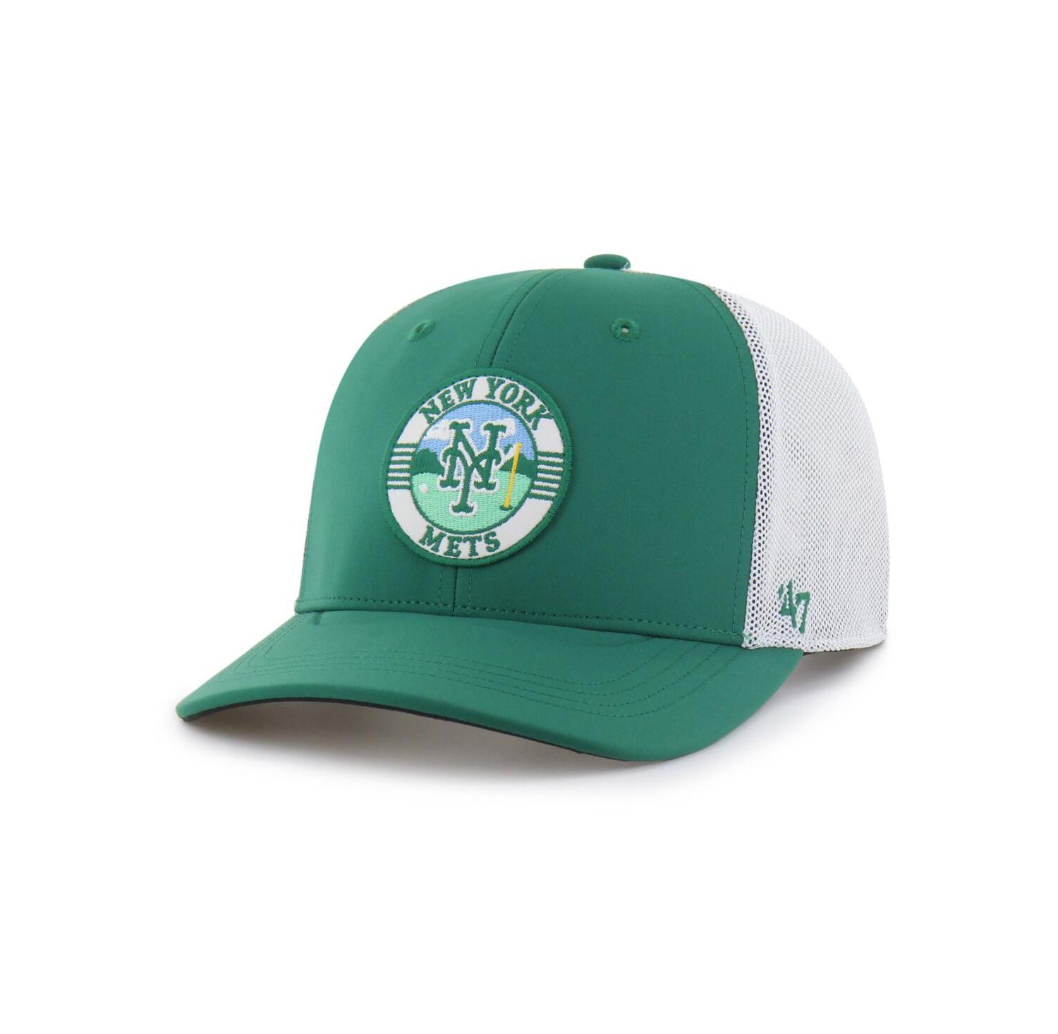 Men's Kelly Green/White New York Mets Elevated Greens Adjustable Trucker Hat