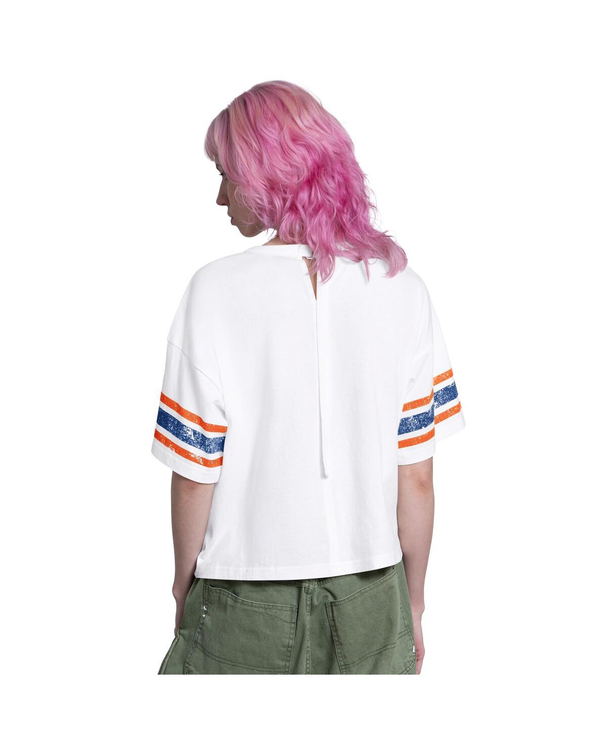 Starter Women's White New York Mets Cropped Hurry Up Offense T-Shirt