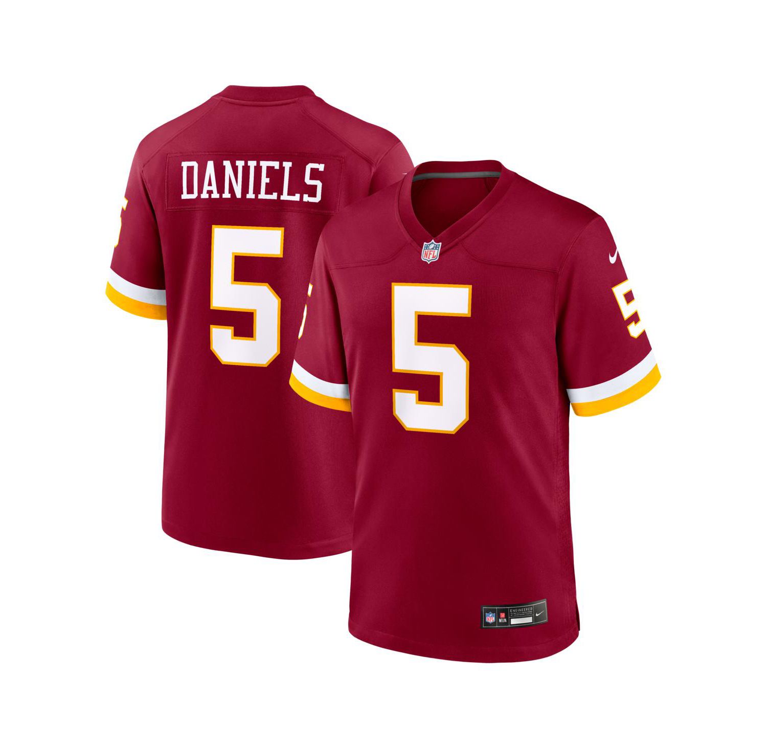 Men's Jayden Daniels Burgundy Washington Commanders Game Jersey