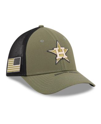 Men's Olive Houston Astros 2026 Armed Forces Day 39THIRTY M-Crown Flex Hat