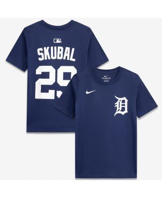 Big Boys and Girls Tarik Skubal Navy Detroit Tigers Name & Number T-Shirt