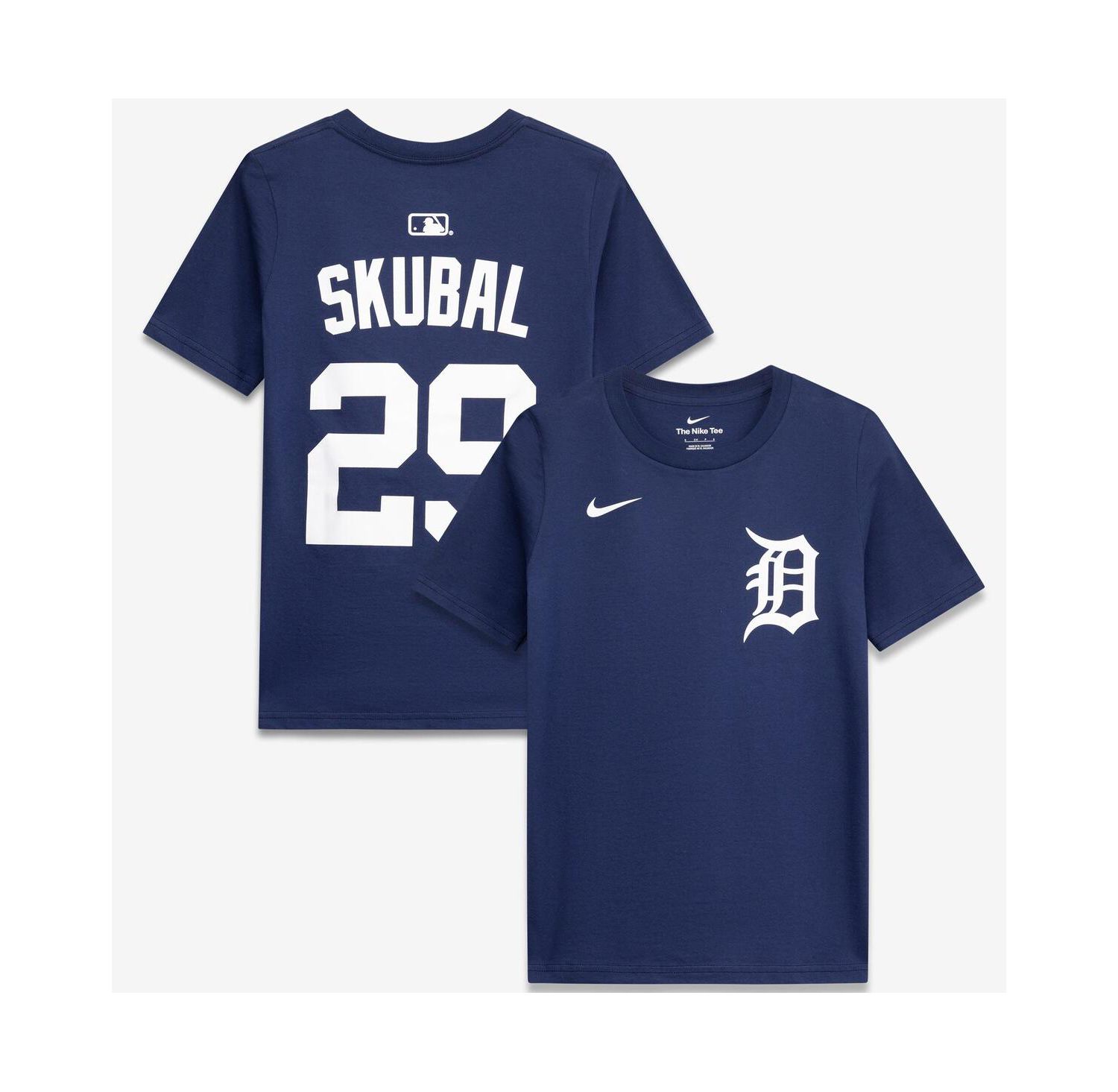 Big Boys and Girls Tarik Skubal Navy Detroit Tigers Name & Number T-Shirt