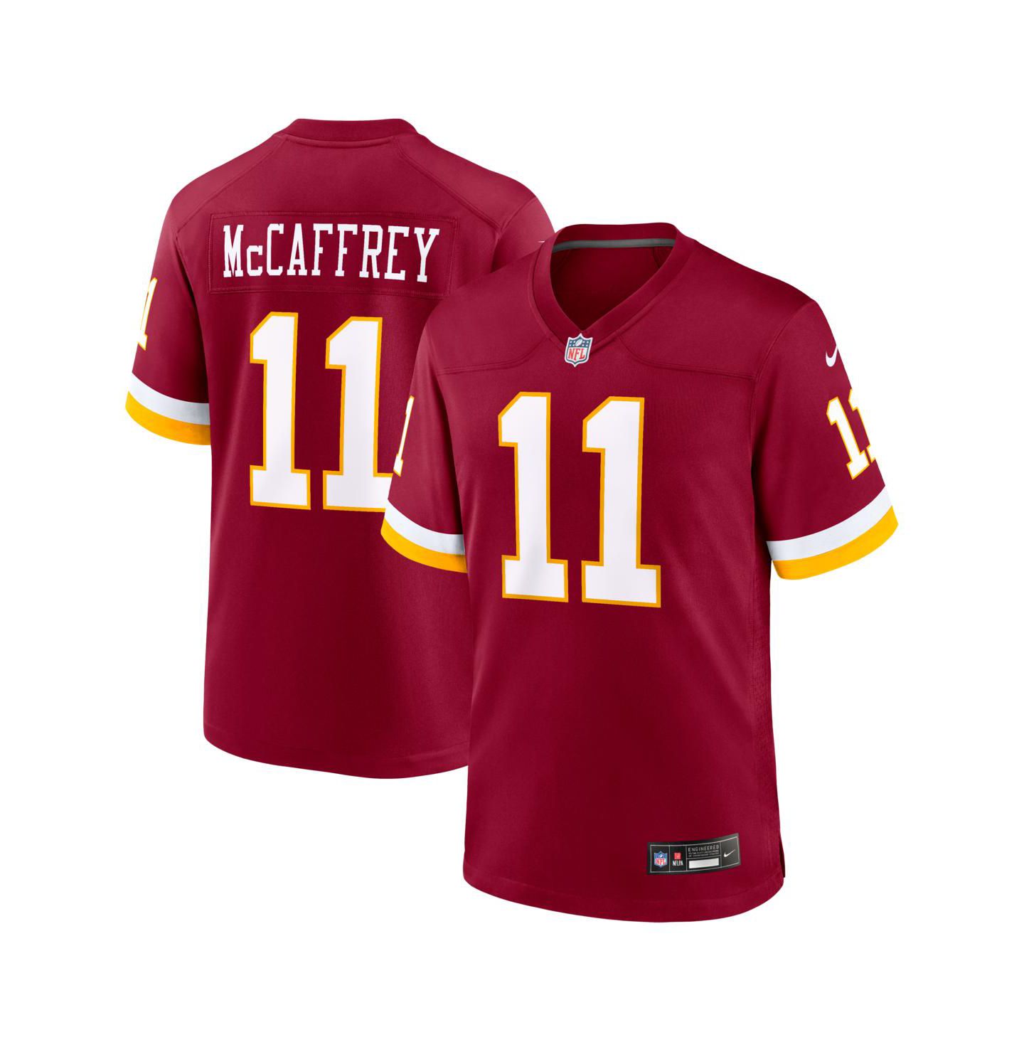 Мужской топ Nike Luke McCaffrey Burgundy Washington Commanders Game Jersey — фото 1