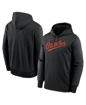 Men's Black Baltimore Orioles Primary Wordmark Therma Hoodie